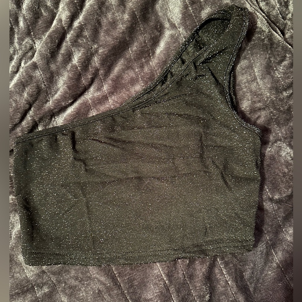 SHEIN One Shoulder Sparkly Tank Top